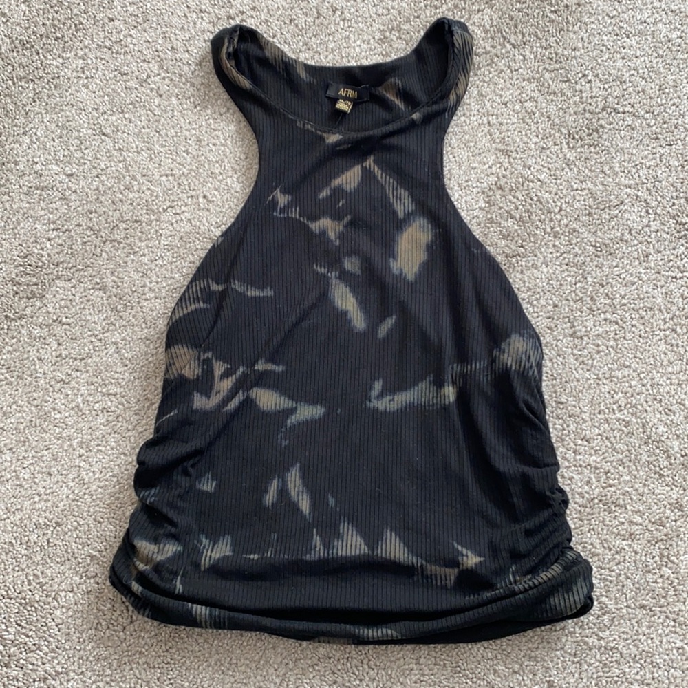 AFRM Black and Tan Tie-Dye Tank Top